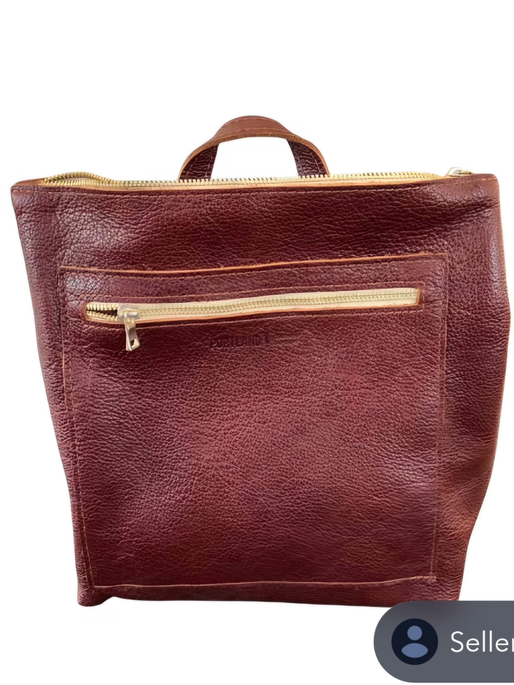 Portland Leather Goods Large Tote Backpack in Nutmeg - Picture 5 of 5
